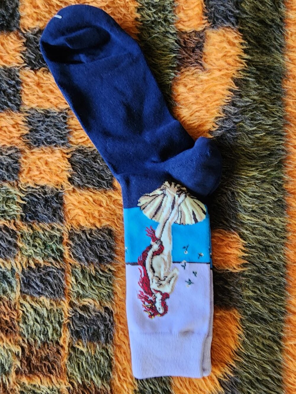 New Hsell Birth of Venus Art Sock – Botticelli Inspired Crew Sock